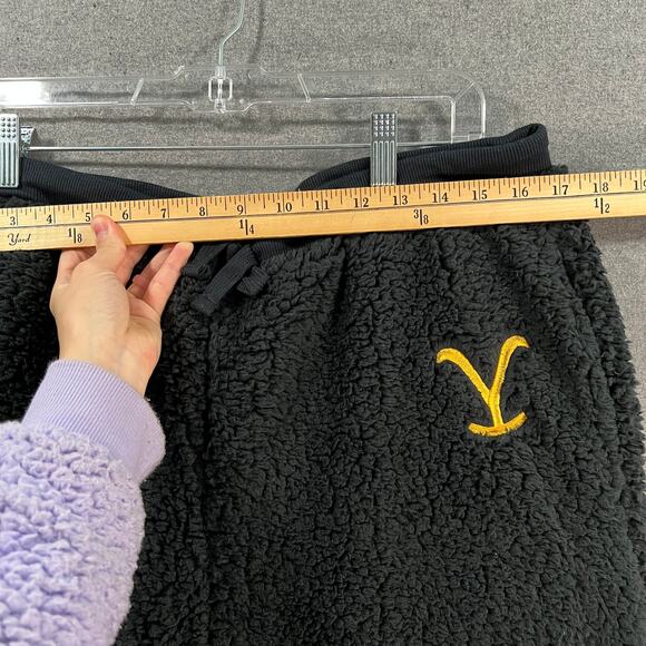 Yellowstone x BumbleBella by Jill Martin Regular Sherpa Hoodie Jogge Black Large - Picture 15 of 16